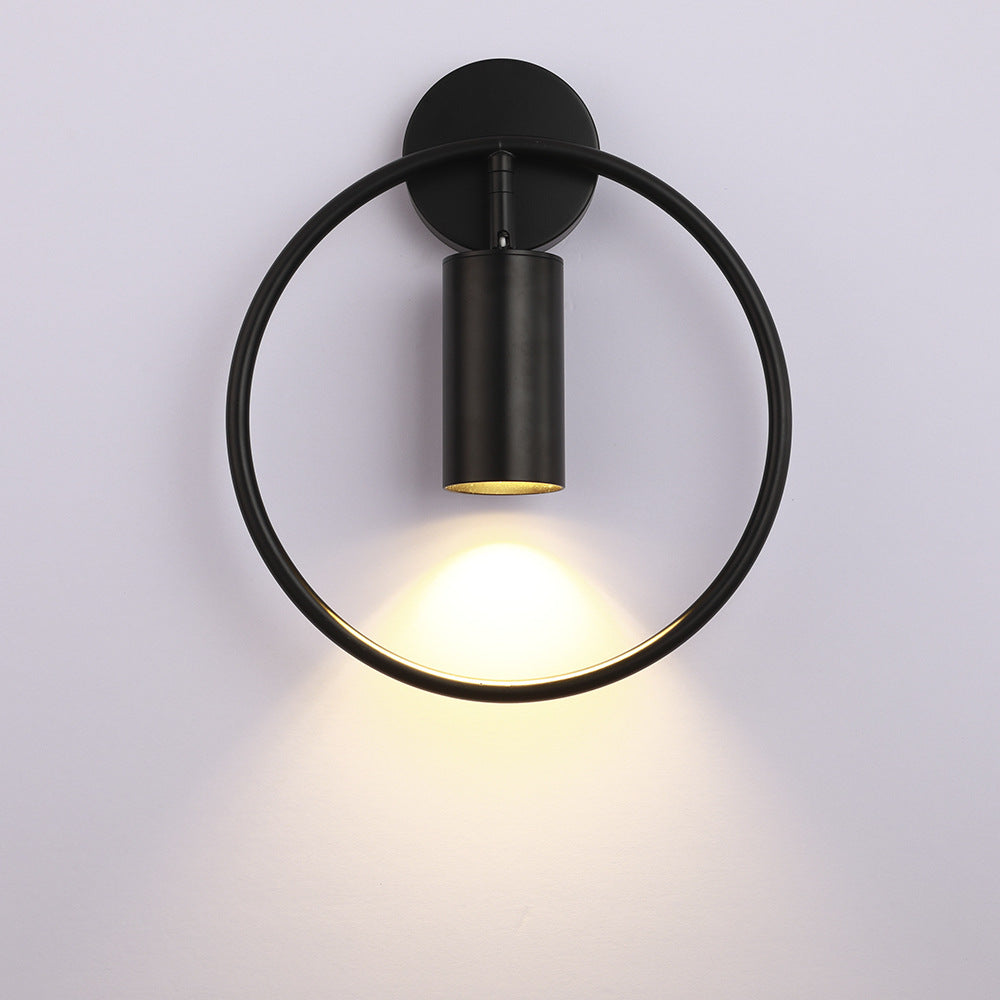 Round Iron Living Room Wall Lamp