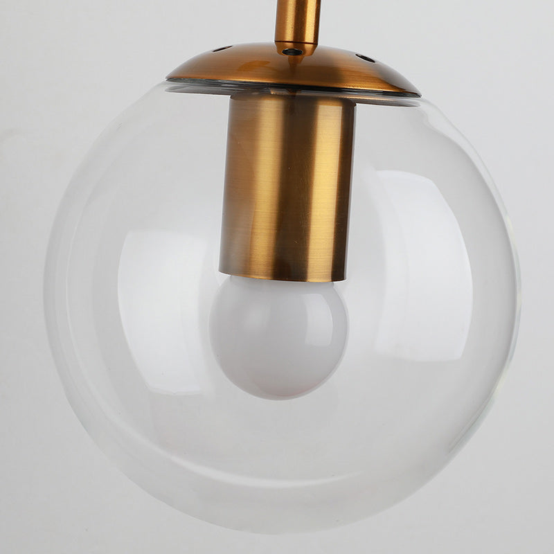 Globe Iron Glass Living Wall Lamp