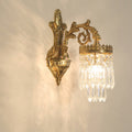 Teardrop Copper Crystal Living Wall Lamp
