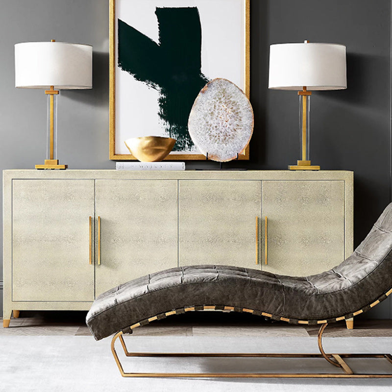 Cylinder Copper Fabric Living Table Lamp