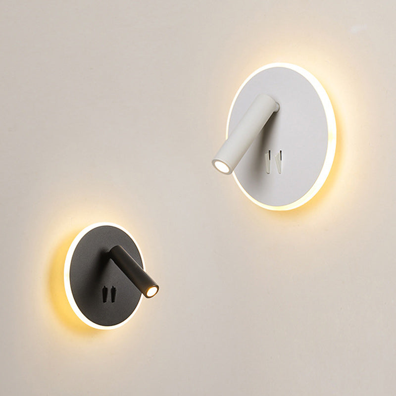 Round Iron PVC Living Wall Lamp