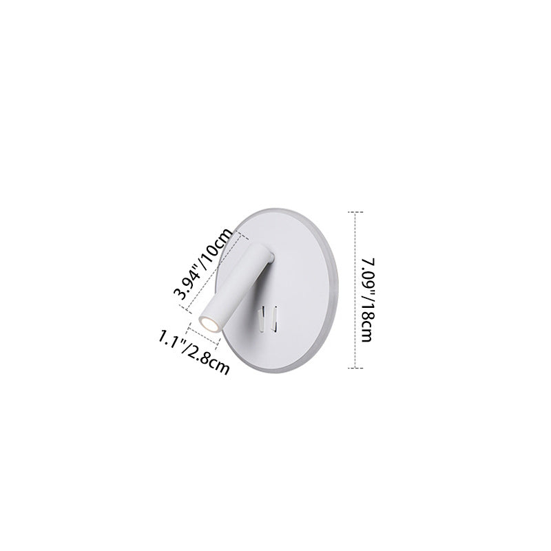 Round Iron PVC Living Wall Lamp