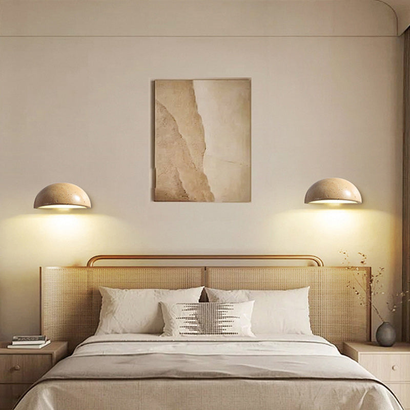 Semicircle Stone Living Room Wall Lamp