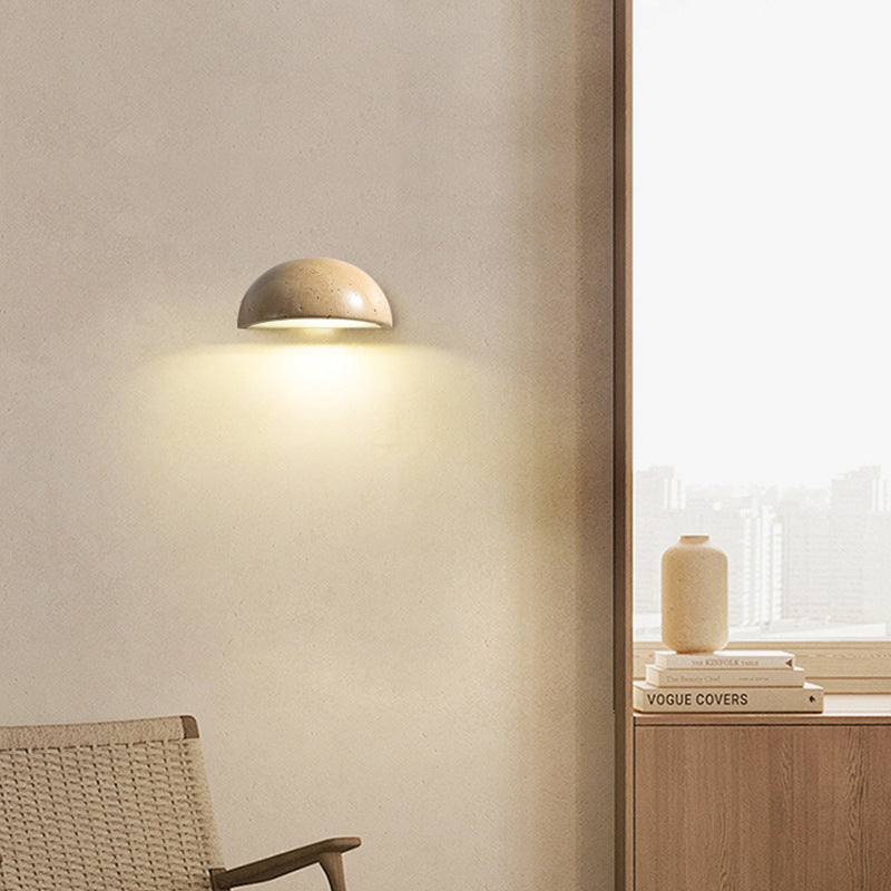 Semicircle Stone Living Room Wall Lamp