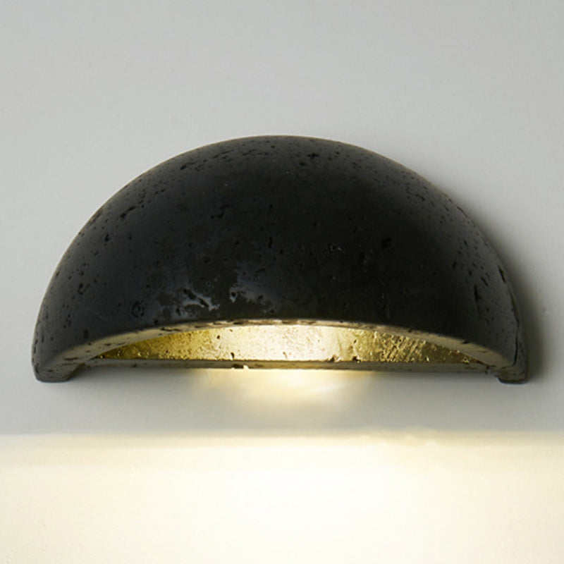 Semicircle Stone Living Room Wall Lamp