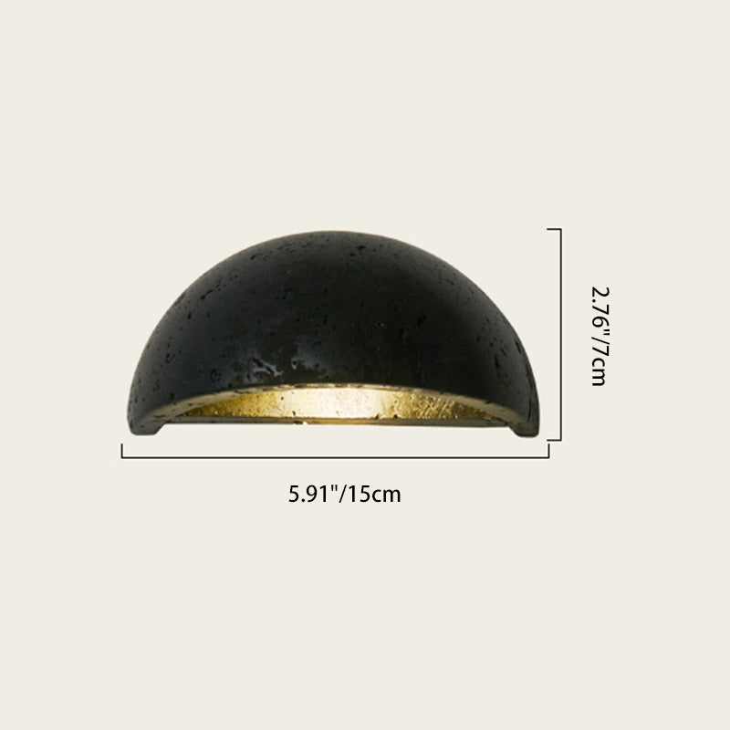 Semicircle Stone Living Room Wall Lamp