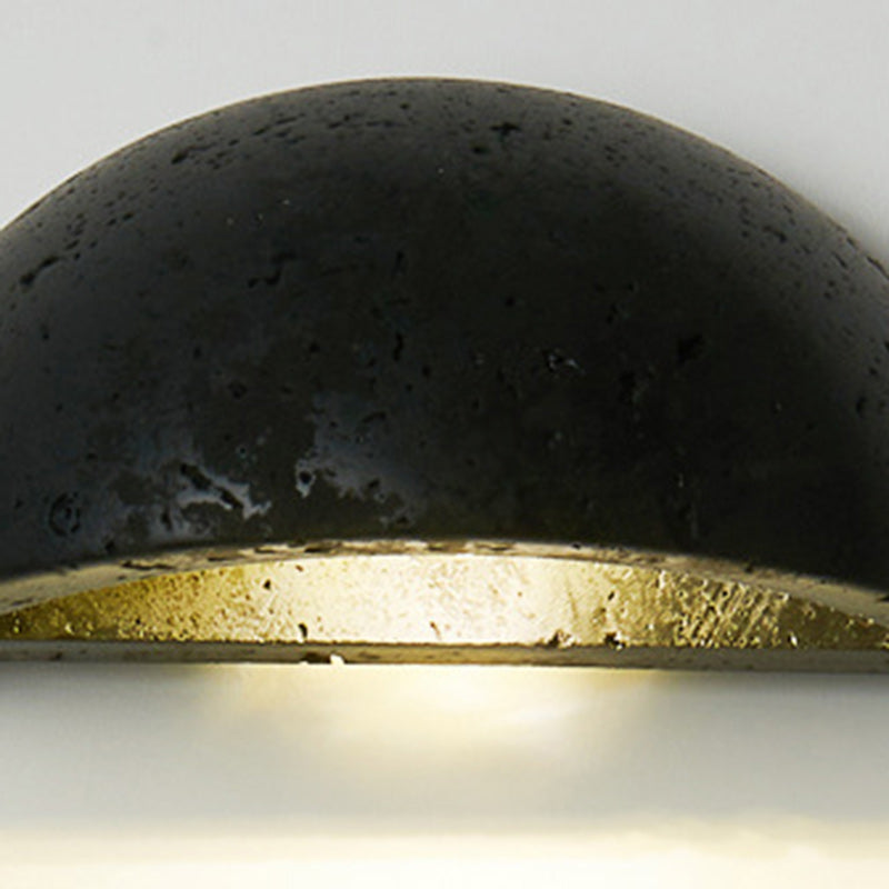 Semicircle Stone Living Room Wall Lamp