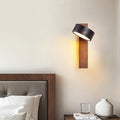 Cylinder Wood Stone Living Wall Lamp