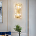 Cylinder Steel Crystal Living 2-Light Wall Lamp