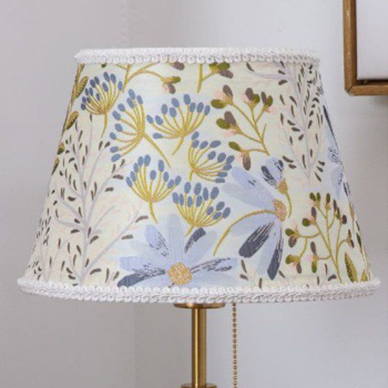 Drum Iron Fabric Living Table Lamp