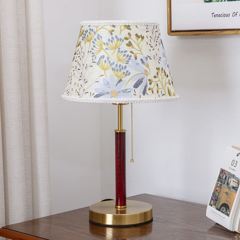 Drum Iron Fabric Living Table Lamp
