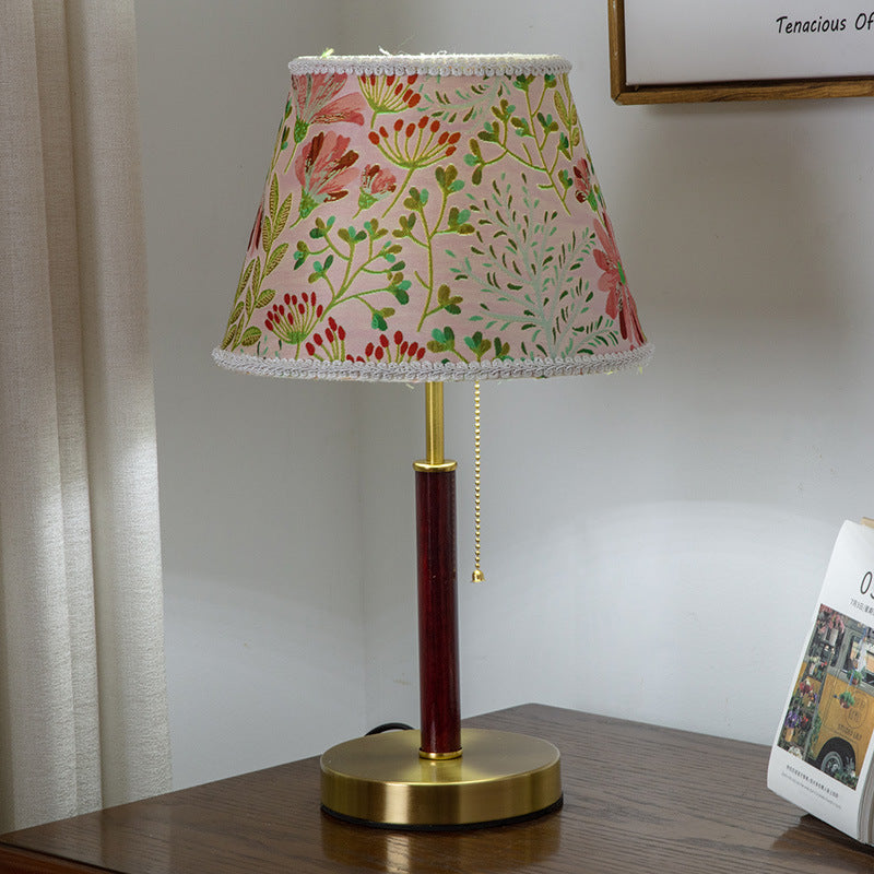 Drum Iron Fabric Living Table Lamp