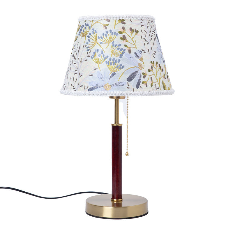 Drum Iron Fabric Living Table Lamp