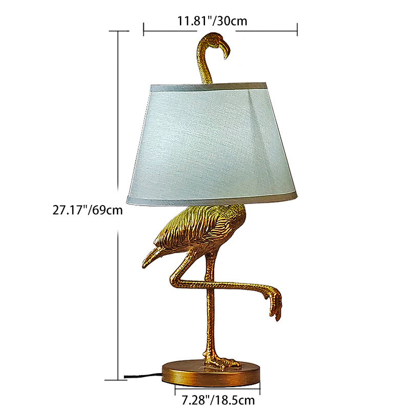 Bird Resin Fabric Living Table Lamp