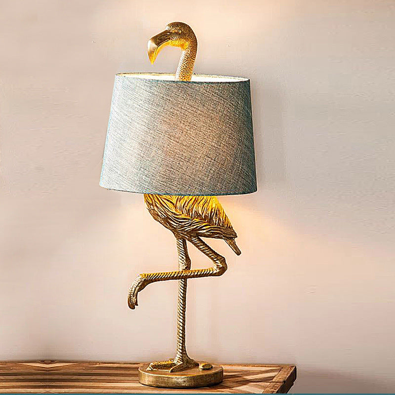 Bird Resin Fabric Living Table Lamp