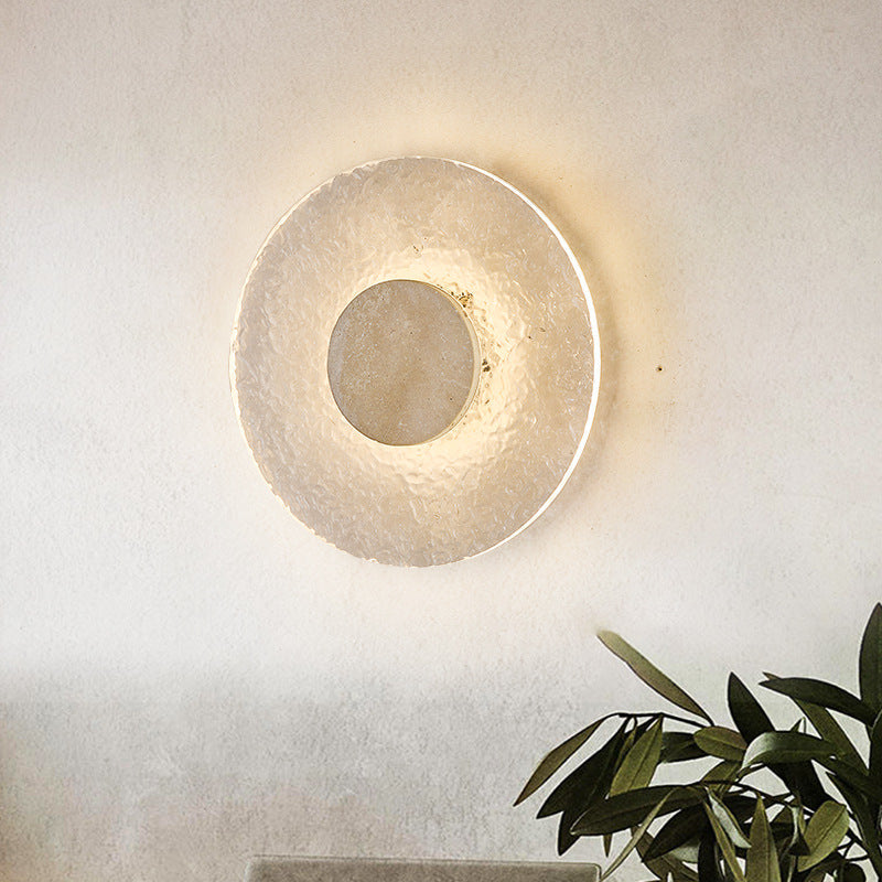 Round Stone Acrylic Living Wall Lamp