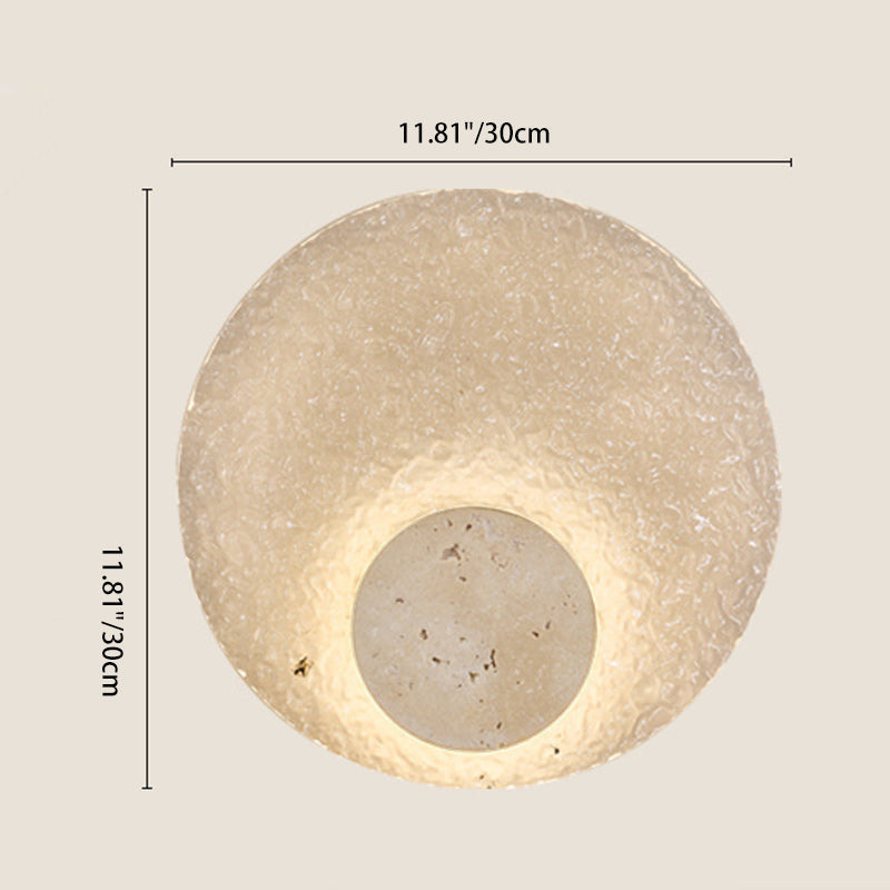 Round Stone Acrylic Living Wall Lamp