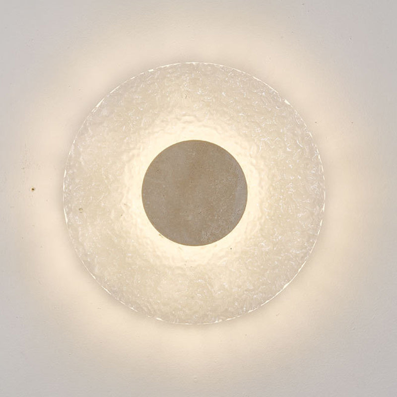 Round Stone Acrylic Living Wall Lamp