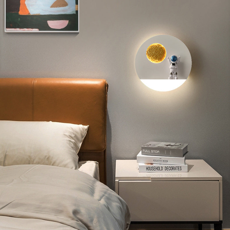 Round Iron Resin Acrylic Wall Lamp