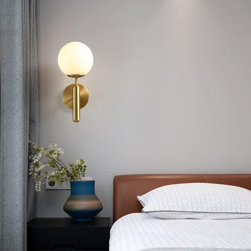 Globe Copper Glass Living Wall Lamp
