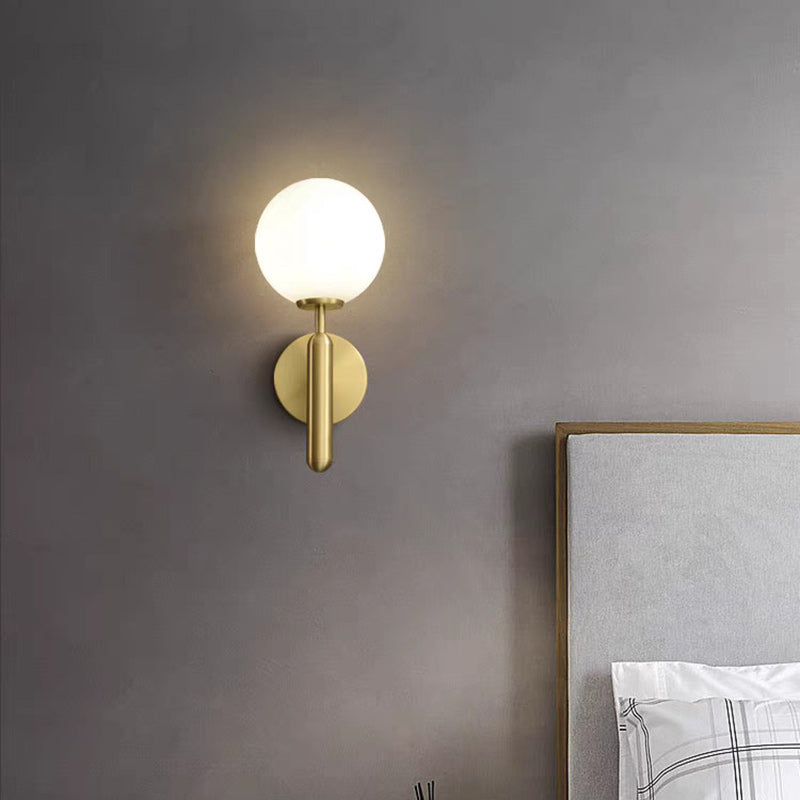 Globe Copper Glass Living Wall Lamp