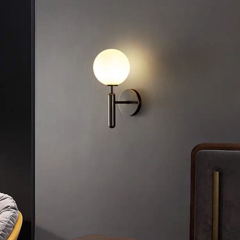 Globe Copper Glass Living Wall Lamp
