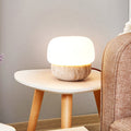 Cylinder Stone Glass Living Table Lamp