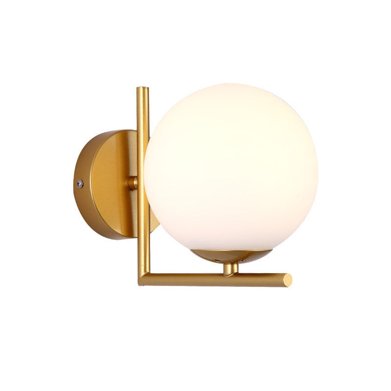 Globe Iron Glass Living Wall Lamp
