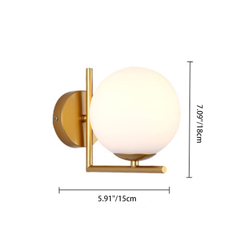 Globe Iron Glass Living Wall Lamp