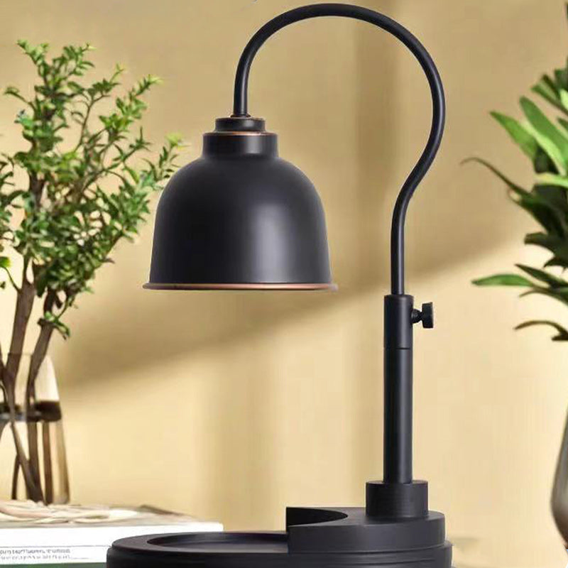 Dome Wood Iron Melting Table Lamp