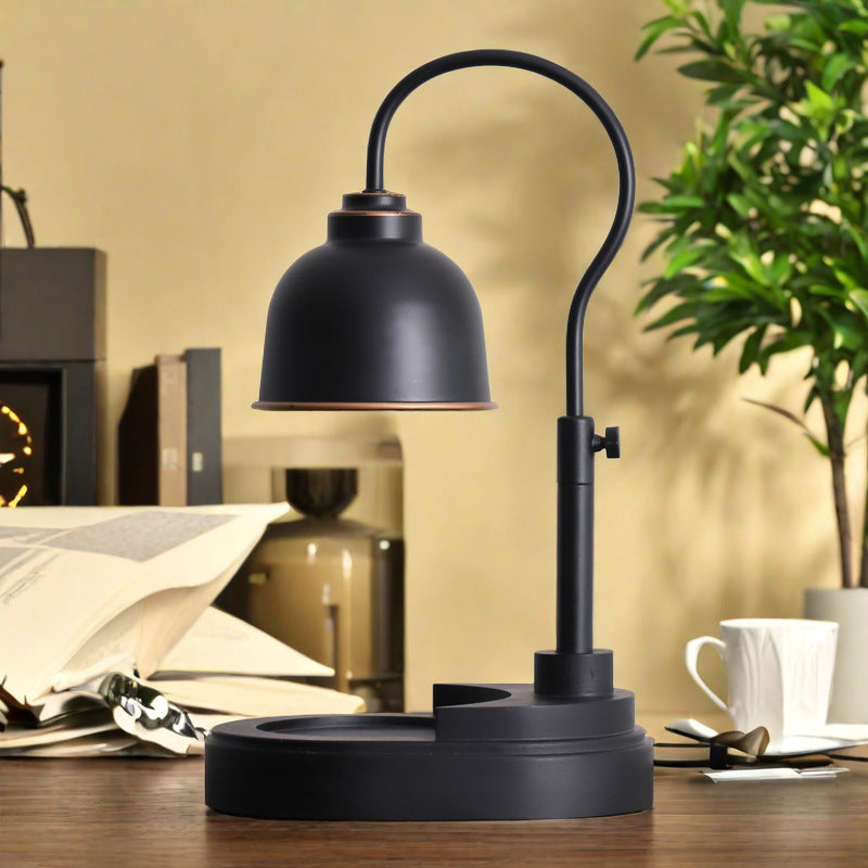Dome Wood Iron Melting Table Lamp