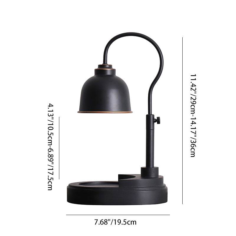 Dome Wood Iron Melting Table Lamp