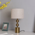 Cylinder Iron Fabric Living Table Lamp