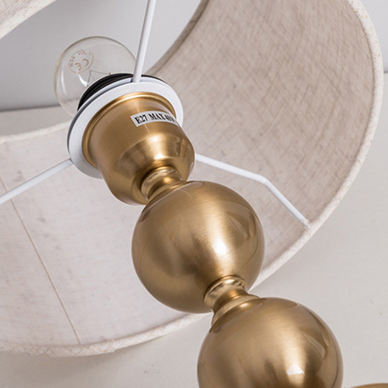 Cylinder Iron Fabric Living Table Lamp