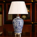 Drum Ceramic Fabric Living Table Lamp