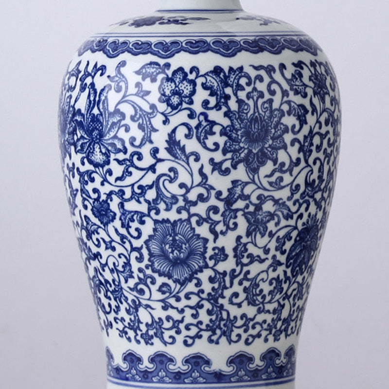 Drum Ceramic Fabric Living Table Lamp