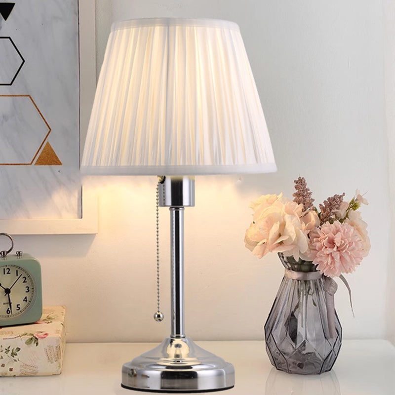 Drum Iron Fabric Living Table Lamp