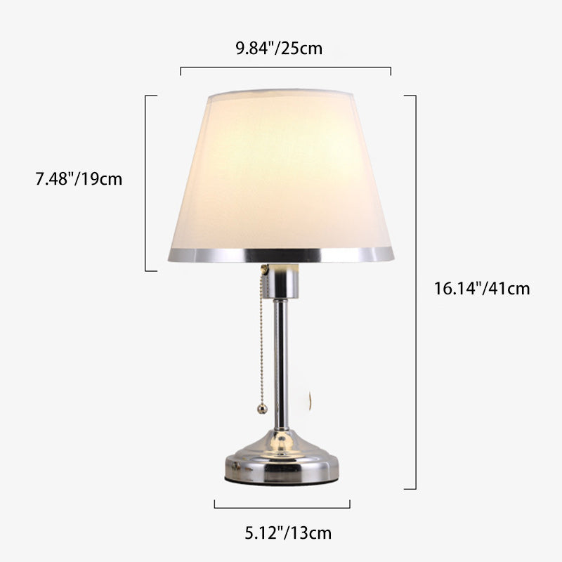 Drum Iron Fabric Living Table Lamp