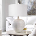 Round Ceramic Fabric Living Table Lamp