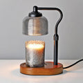 Dome Wood Iron Glass Table Lamp