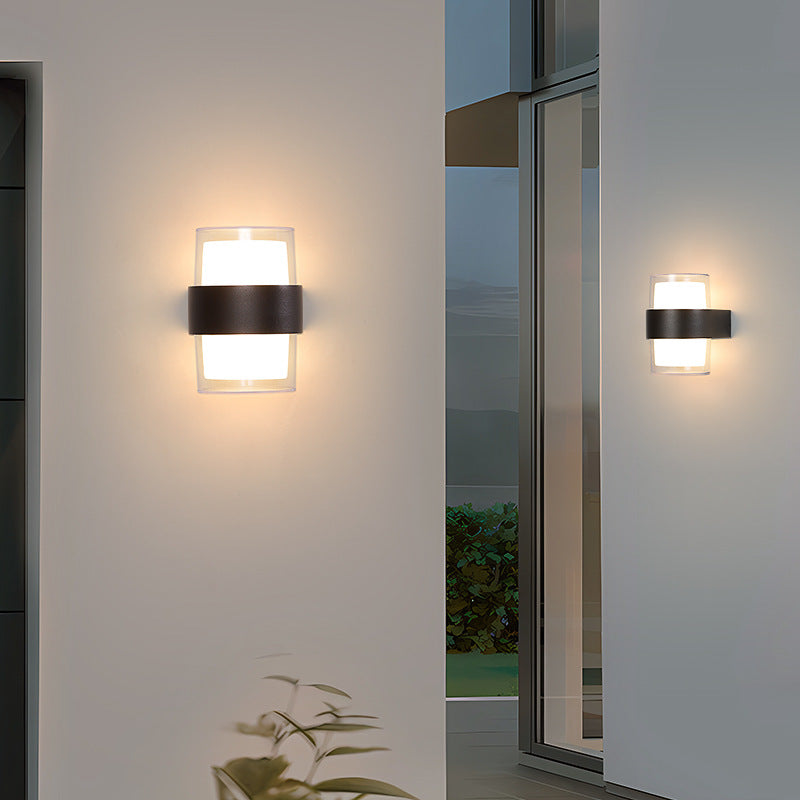 Cylinder Aluminum Acrylic Garden Outdoor Light