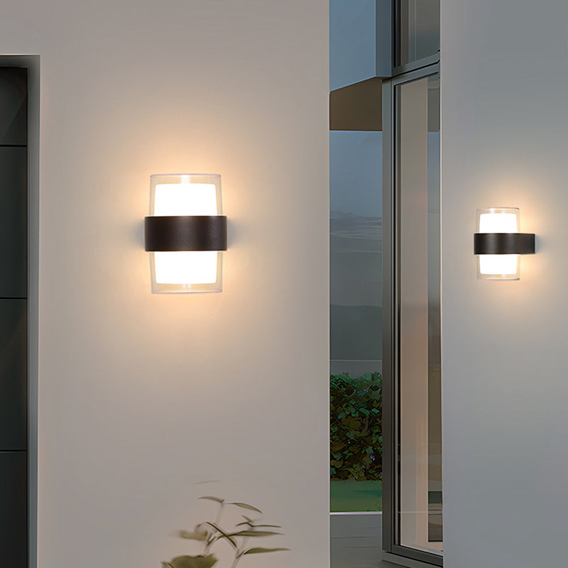 Cylinder Aluminum Acrylic Garden Outdoor Light