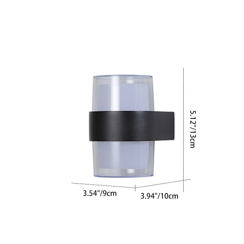 Cylinder Aluminum Acrylic Garden Outdoor Light