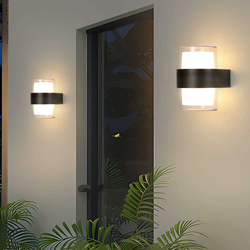 Cylinder Aluminum Acrylic Garden Outdoor Light