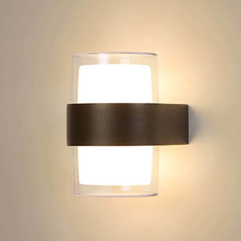 Cylinder Aluminum Acrylic Garden Outdoor Light