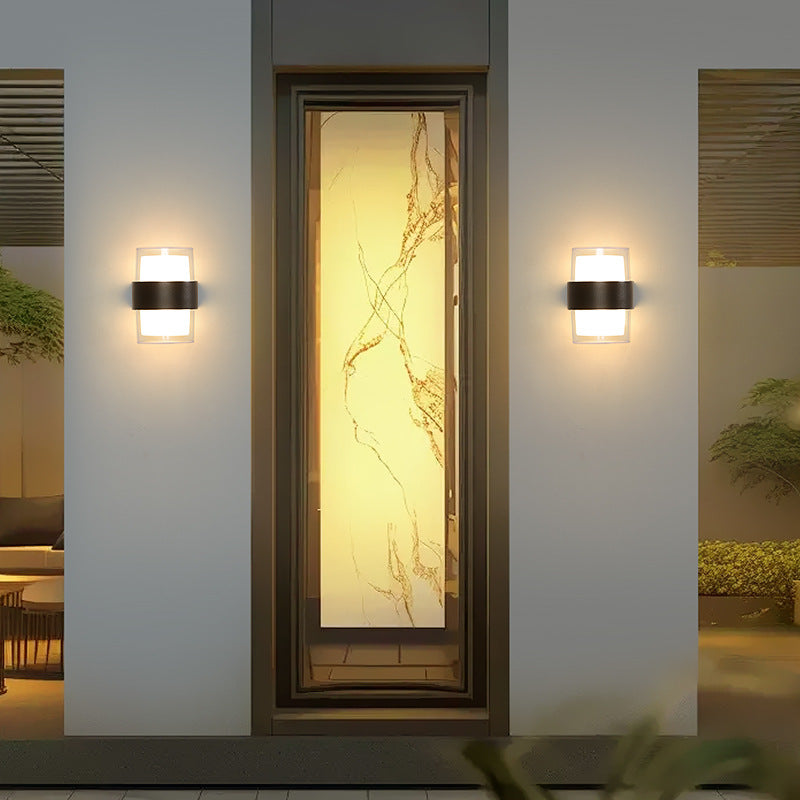 Cylinder Aluminum Acrylic Garden Outdoor Light