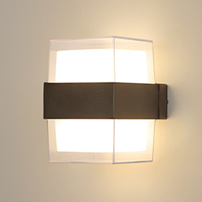 Cylinder Aluminum Acrylic Garden Outdoor Light