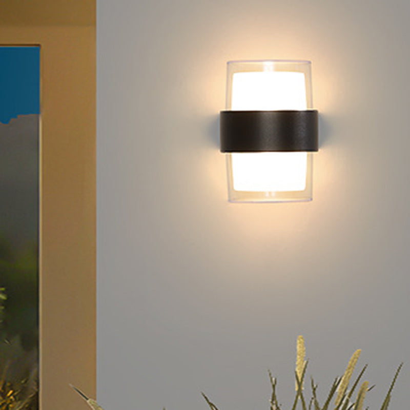 Cylinder Aluminum Acrylic Garden Outdoor Light