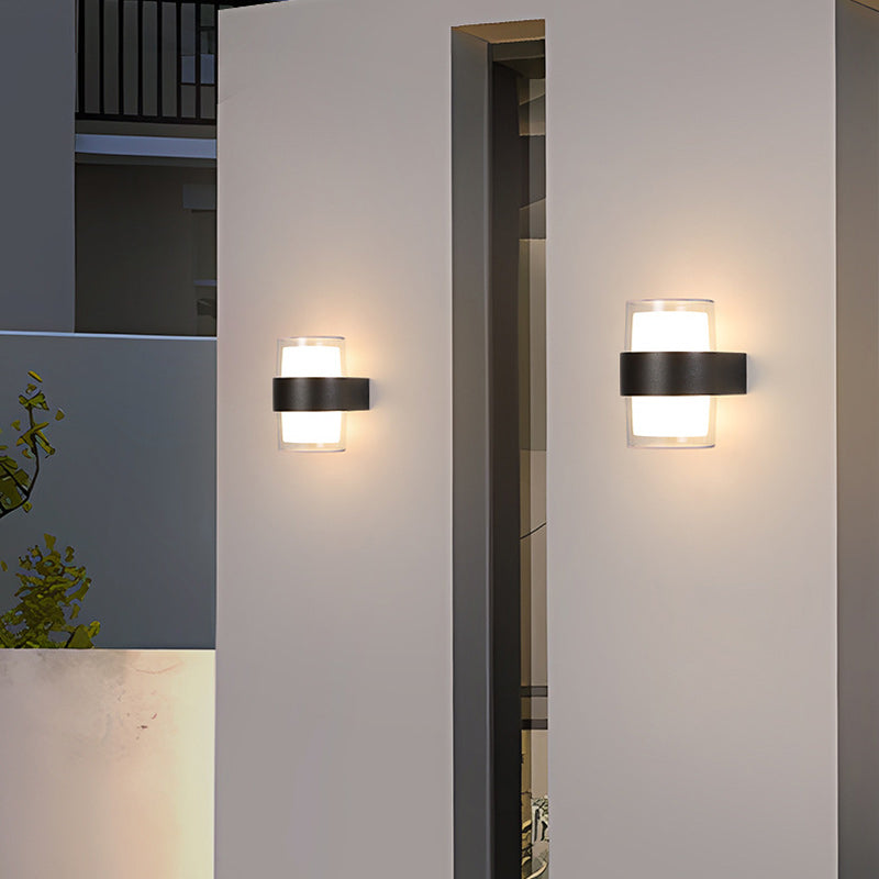 Cylinder Aluminum Acrylic Garden Outdoor Light