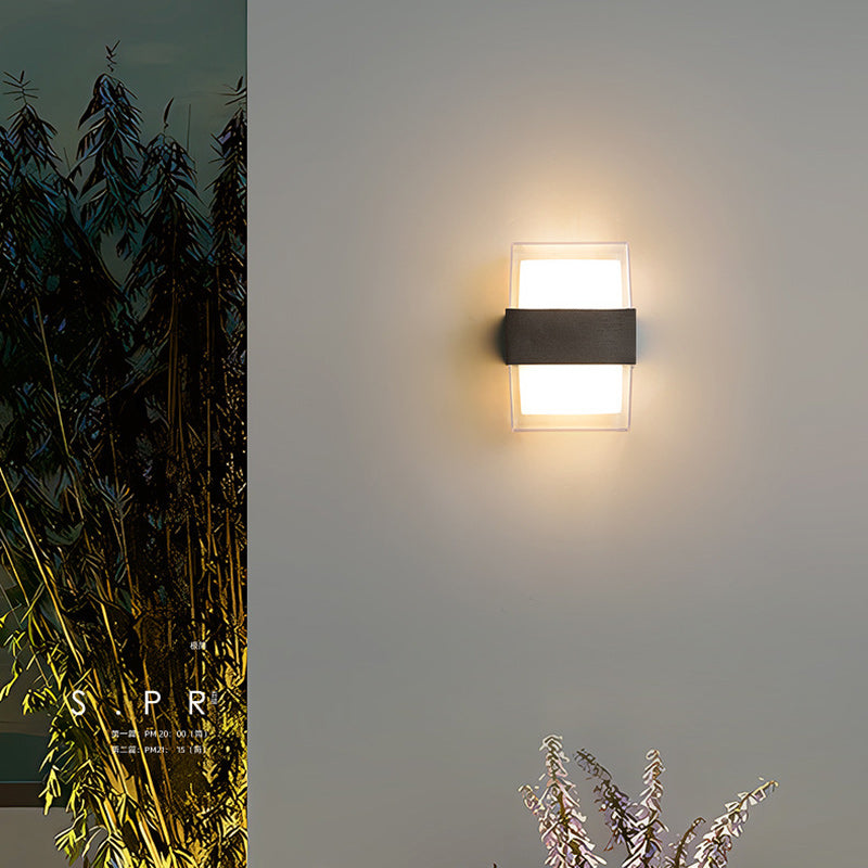 Cylinder Aluminum Acrylic Garden Outdoor Light